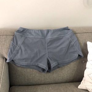 Athleta gray/blue running shorts - like new!